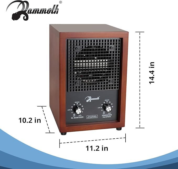 Mammoth Ion and Ozone Generator 3000 mg/hour, Adjustable up to 3, 500 SqFt - Image 2
