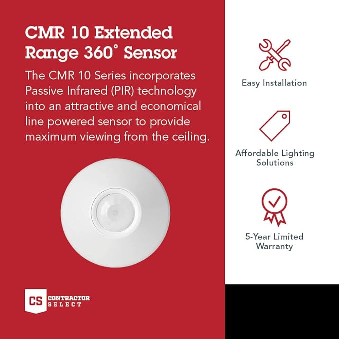 Sensor Switch CMR 10 Contractor Select Extended Range Passive Infrared Ceiling - Image 2