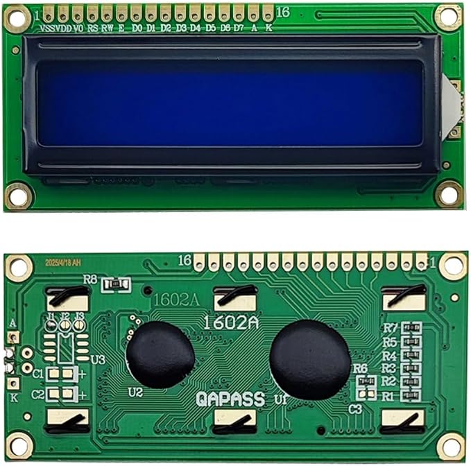 Haldzemo 1602 LCD Screen Display Module 1602A 16x2 White Character Blue - Image 2