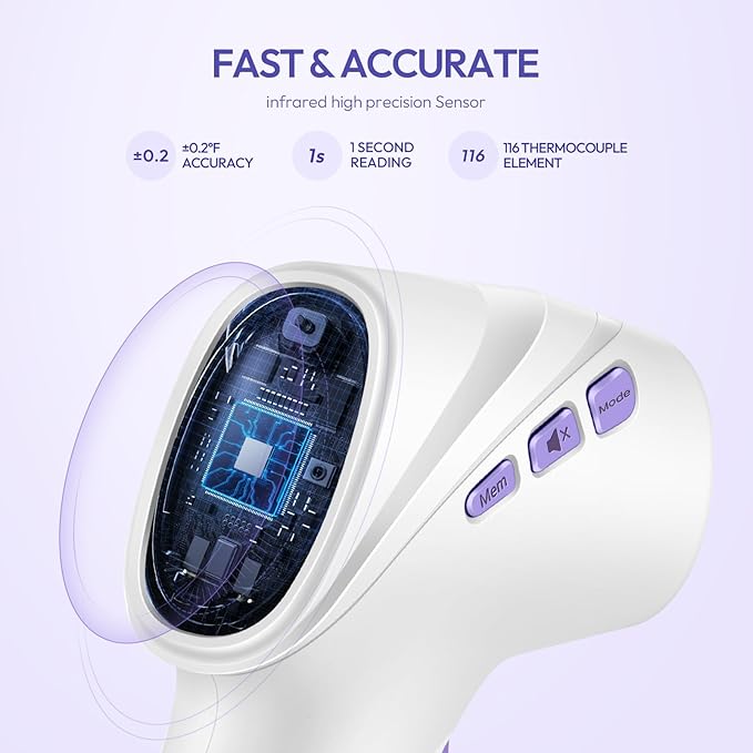 Forehead Thermometer for Adults, Kids & Babies, No-Touch Digital Thermometer - Image 6