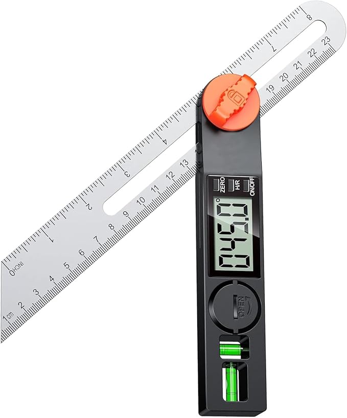 NORTOOLS Digital Angle Finder Protractor, Plastic Angle Finder 7inch/200mm by NORTOOLS