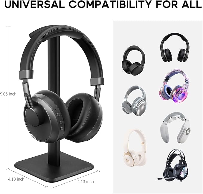 JIKIOU Headphone Stand Gaming Headset Holder Universal Aluminum Metal - Image 3