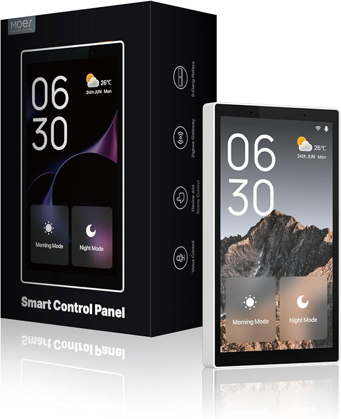 MOES Smart Home Touchscreen Control, In-wall Smart Panel by MOES