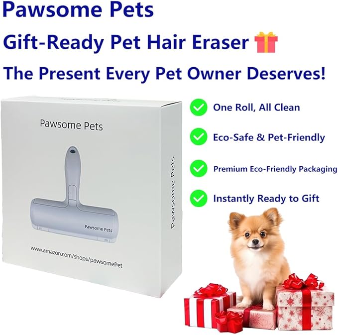 Pawsome Pets Pet Hair Remover Gift Set Reusable Lint Roller Cat and Dog Hair - Image 6