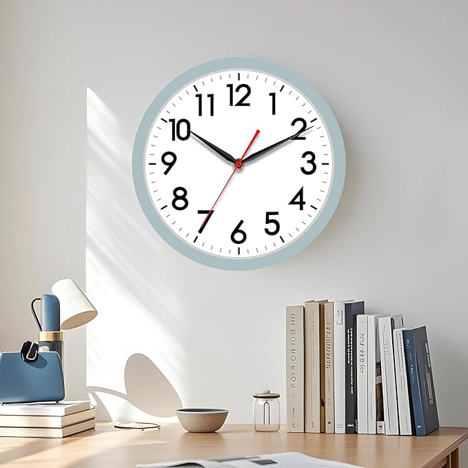 AKCISOT Wall Clock, Modern Small Wall Clocks Battery Operated 10 Inch, Silent - Image 5