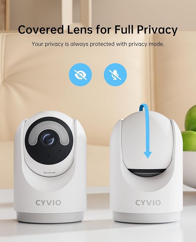 CYVIO 5MP Indoor Security Camera, 3K Pan-Tilt WiFi Surveillance Camera - Image 8