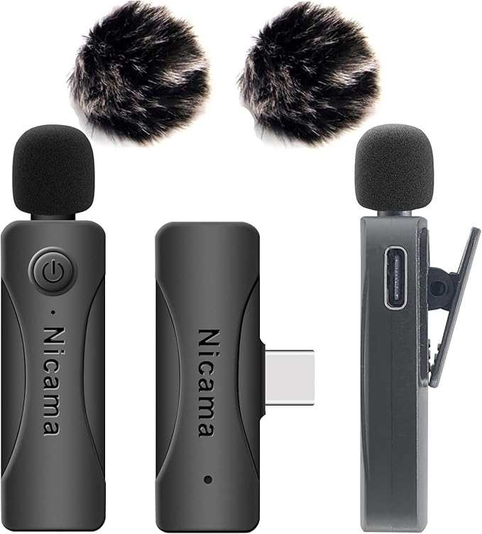 Nicama AS12 USB-C Wireless lavalier Microphone by Nicama