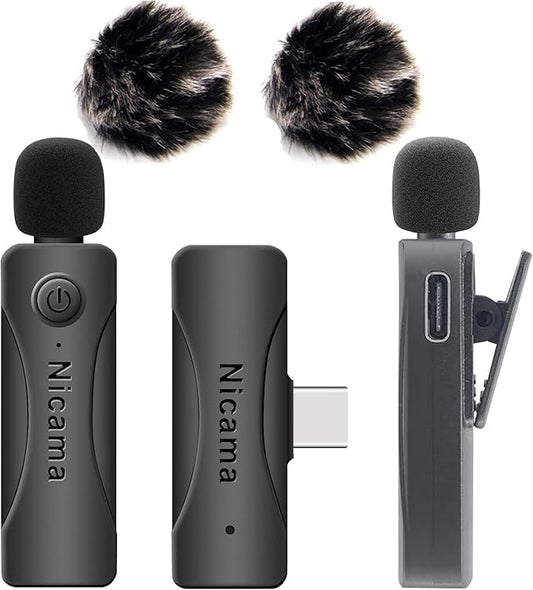 Nicama AS12 USB-C Wireless lavalier Microphone by Nicama