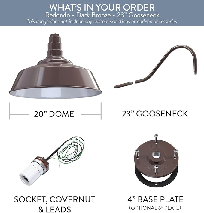Steel Lighting Co. Large Outdoor Barn Light | Gooseneck Light Fixture | Made in - Image 8