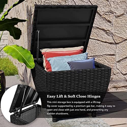 sundale pe wicker deck storage box, 13 gallon, package contents