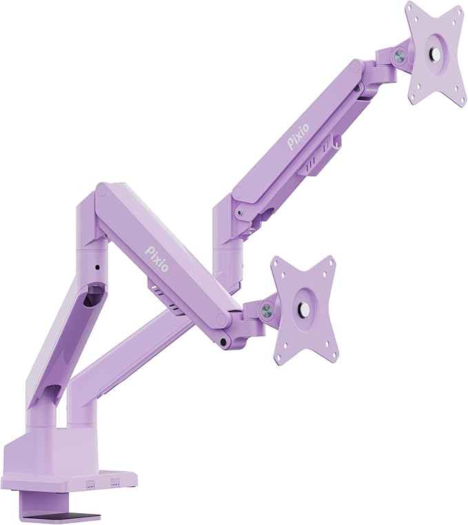 Pixio PS1D Wave Purple Dual Monitor Arm Stand Desk Mount by Pixio