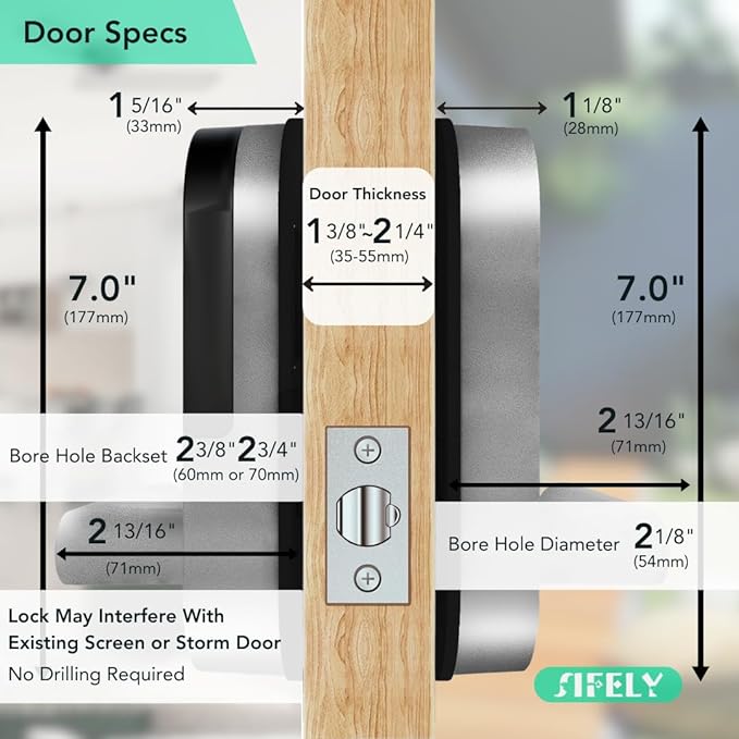 Built-in WiFi Fingerprint Smart Door Lock - Image 6