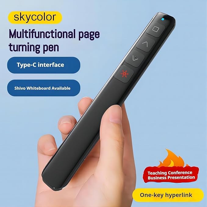 Wireless Presenter, 2.4GHz USB Control Presentation PPT PowerPoint Clicker - Image 6