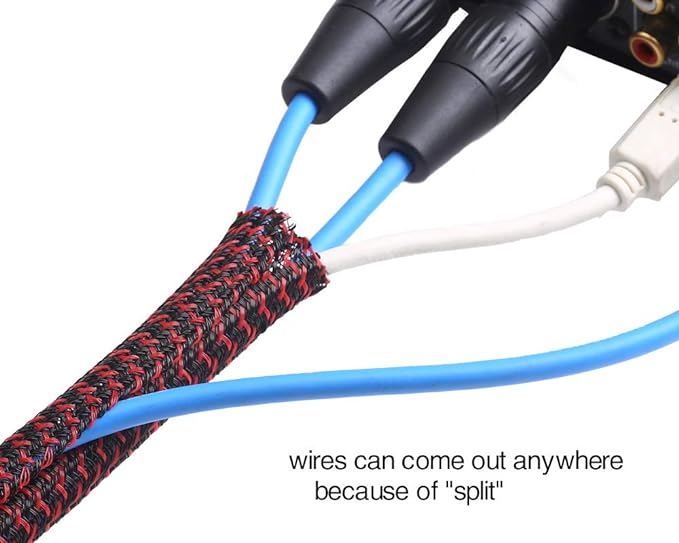 Alex Tech 10ft - 1/2 inch Cord Protector Wire Loom Tubing Cable Sleeve Split - Image 3