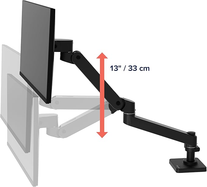 Ergotron – Upgraded LX Pro Premium Monitor Arm, Single Monitor Desk Mount – - Image 6