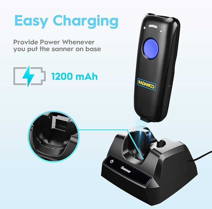NADAMOO 1D Wireless Barcode Scanner Compatible - Image 4