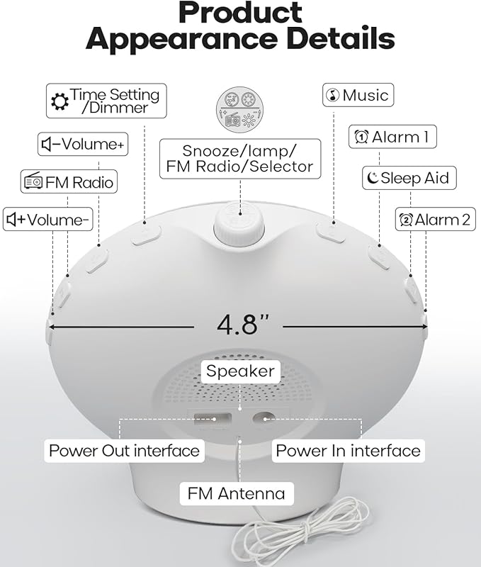 Sunrise Alarm Clock for Heavy Sleepers, Wake Up Light - Image 6