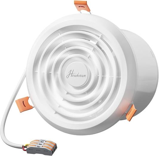 Hawkrown 4inch Exhaust Fan, 110 CFM Wall Mounted Vent Fan, 1.0 Sone Quiet by FocusonKitchenBathroom