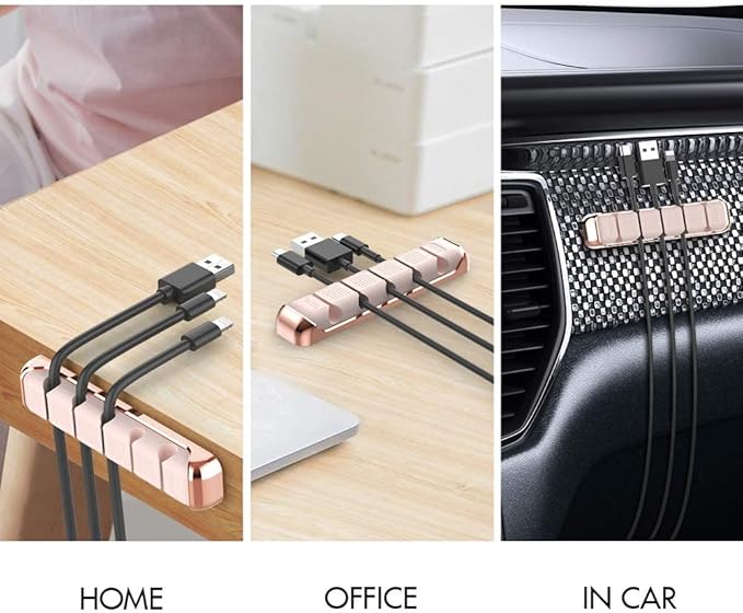 AHASTYLE Cable Organizer Holder 5 Slots Desktop Cord Wire Clips Keeper - Image 5