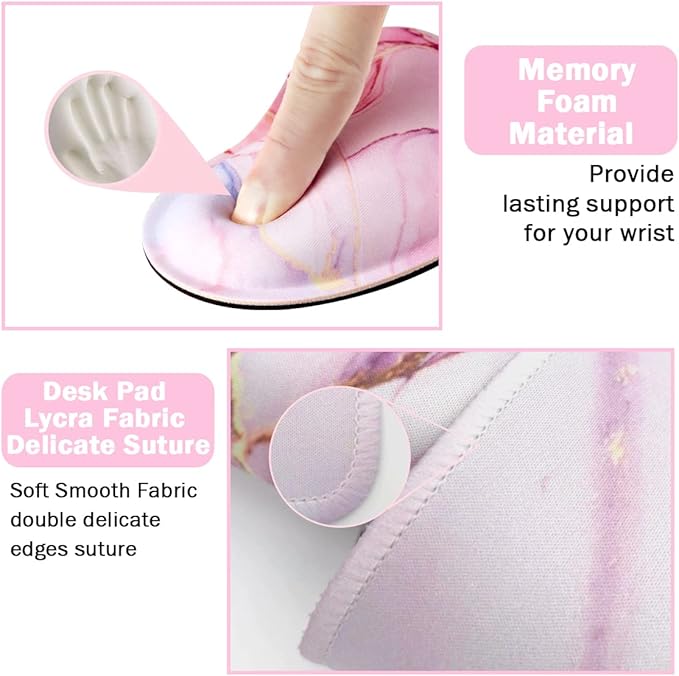 Keyboard Mouse Pad Set, Extended Mouse Pad+Keyboard Wrist Rest Support - Image 2