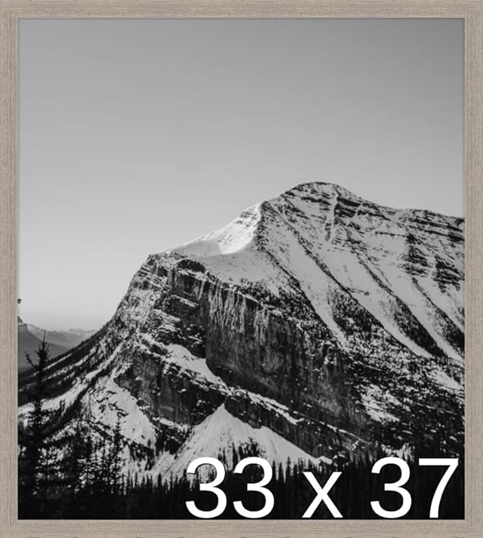 Frame It Easy 33 x 37 Rustic Gray Wood Frame by FrameItEasy