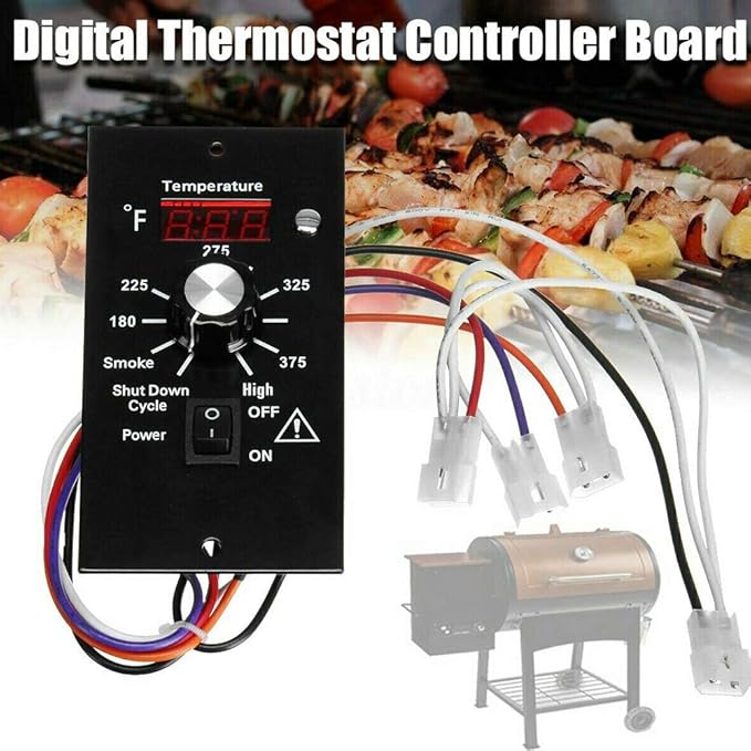 Digital Thermostat Controller, LED Display Temperature Control Panel Barbecue - Image 3