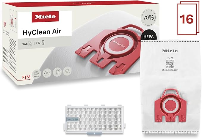Miele Genuine Performance Pack AirClean 3D FJM Vacuum Cleaner Bags, 16 x Bags - Image 2