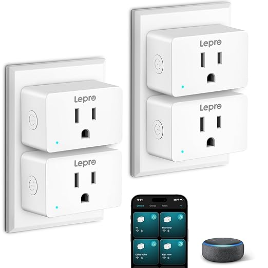 Lepro P1 Smart Plug Mini 15A, WiFi Outlet Plugs Compatible by Lepro