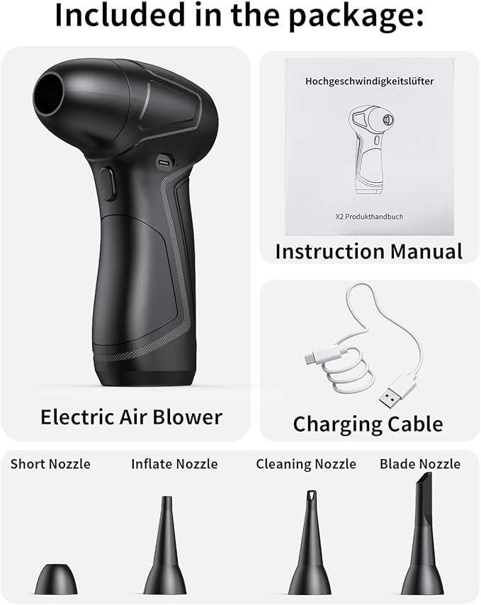 PureWellness Compressed Air Duster Can, Cordless Air Blower, Rechargeable - Image 7