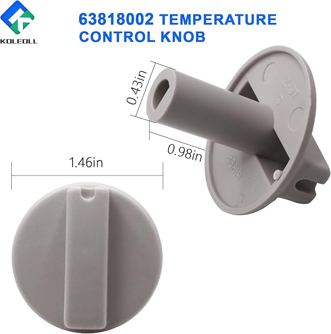 KOLEOLL 2 pcs 63818002 Temp Control Knob Replacement - Image 3