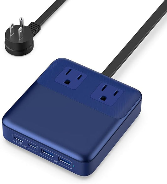 135W Charging Station USB C Power Strip, 6-in-1 GaN USB C Charger Block by Feob