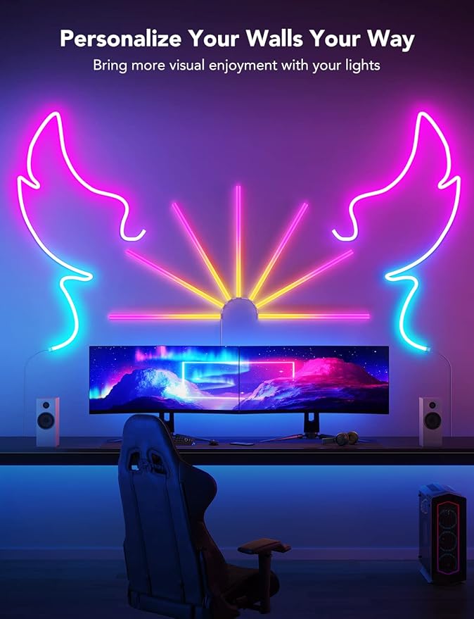Govee Glide RGBIC Wall Lights, Music Wall Lights Works - Image 5