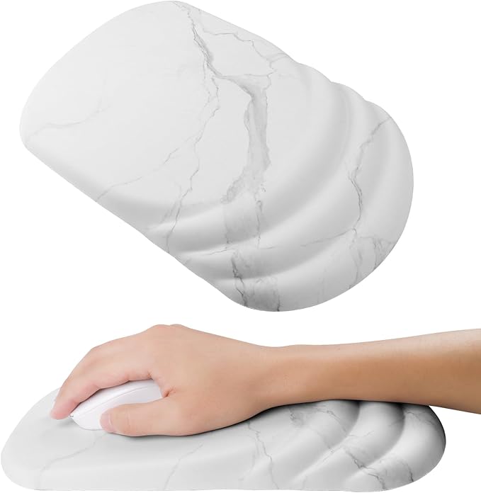 Mouse Pad Wrist Wrist Rest, Comfortable Memory Foam Wrist Rest, Non-Slip PU Base by KEPUTAIER