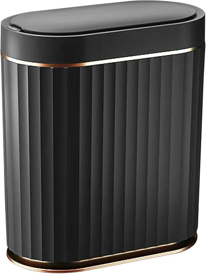 ELPHECO Black Bathroom Trash Can by ELPHECOUSA