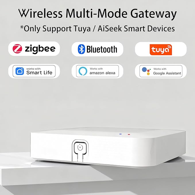 AiSeek Tuya ZigBee 3.0 Hub/Wired Gateway, WiFi Smart Home Bridge Remote - Image 2