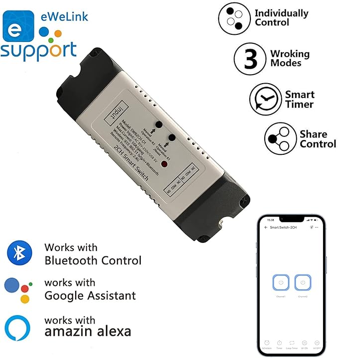 Newgoal 2 Channel EWelink Wireless Switch - Image 2