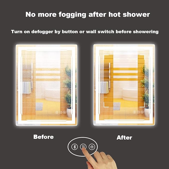 24''X32'' LED Bathroom Mirror - Image 4