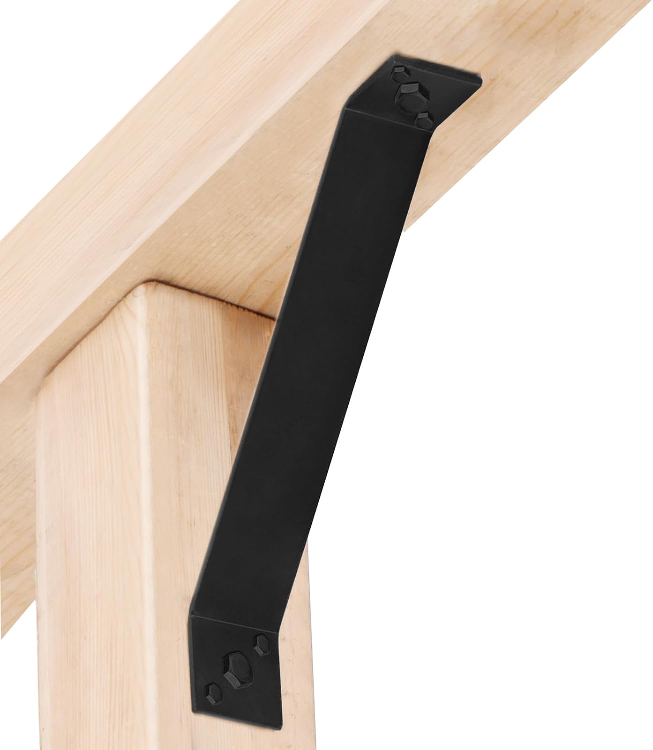 4 Pack 7" x 1-1/2" 45-Degree Angle Bracket for Post Pergola | 11 Gauge