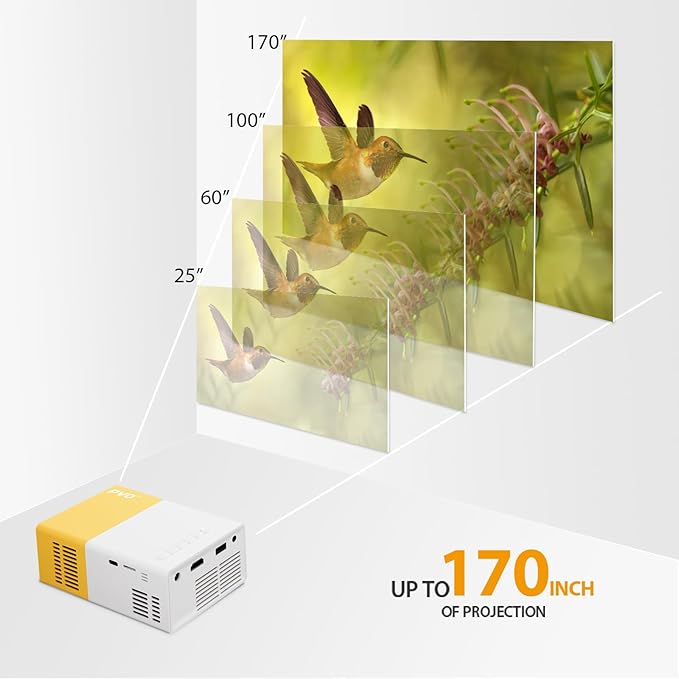 PVO Mini Projector Portable For Cartoon, Outdoor Video Projectors, LED Pico - Image 8