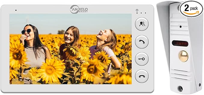 Video Intercom doorbell System, Video doorphone kit, Support 2 Way Audio by ANJIELOSMART