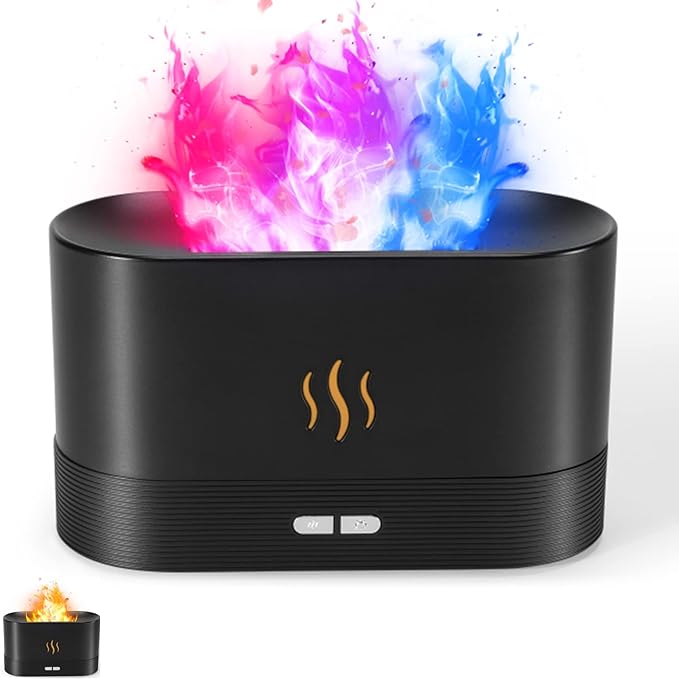 Colorful Flame Air Aroma Diffuser Humidifier, Upgraded 7 Flame Colors Noiseless by SENMUL