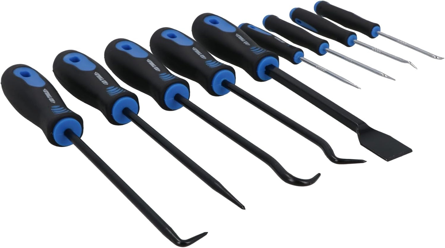 AB Tools 9pc Scraper Hook and Pick Set for Removal Installation of O Rings Seals Bushes