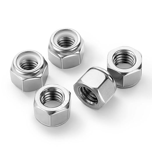 MewuDecor 1/2-13 Nylon Insert Hex Lock Nuts Locknuts, 304 Stainless Steel 18-8 - Image 6
