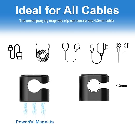 Wanheart Magnetic Cord Holders, Cable Organizer - Image 2