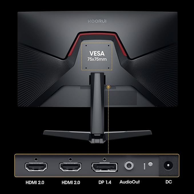 KOORUI 25 Inch Curved Gaming Monitor 240Hz FHD 1080P Computer Monitor, 1500R - Image 12
