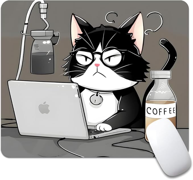 Cat Square Mouse pad, Waterproof, Anti Slip Rubber Base, Computer Mouse pad by Goodsprout