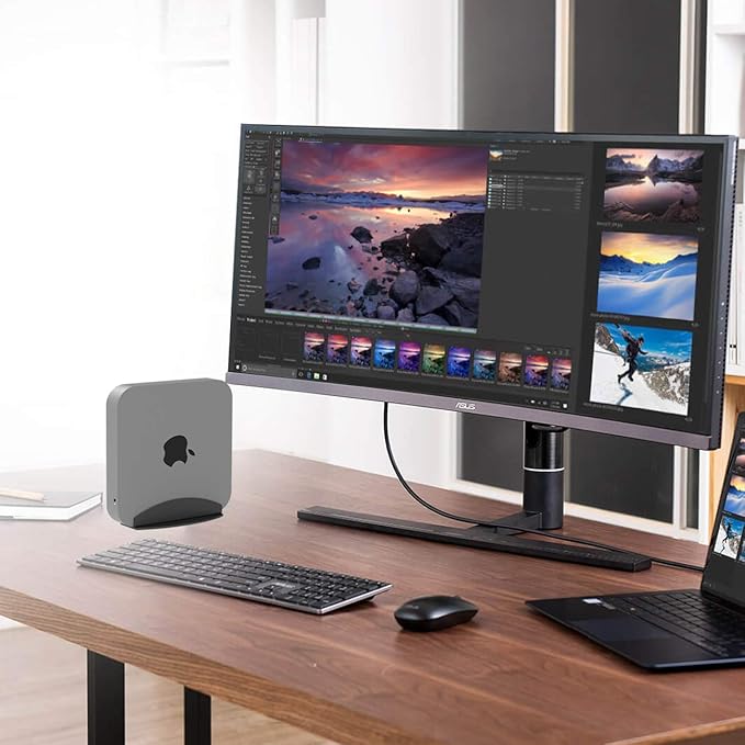 Bylitco Desktop Stand for Mac Mini 2010-2023, Vertical Holder, Space-Saving - Image 4