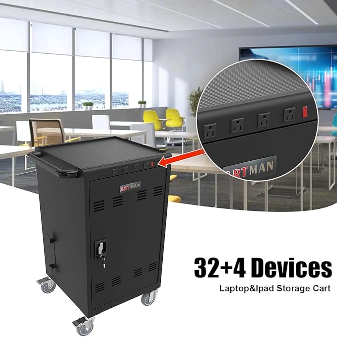 OFLILAK 36-Device Mobile Charging Cart - Image 6