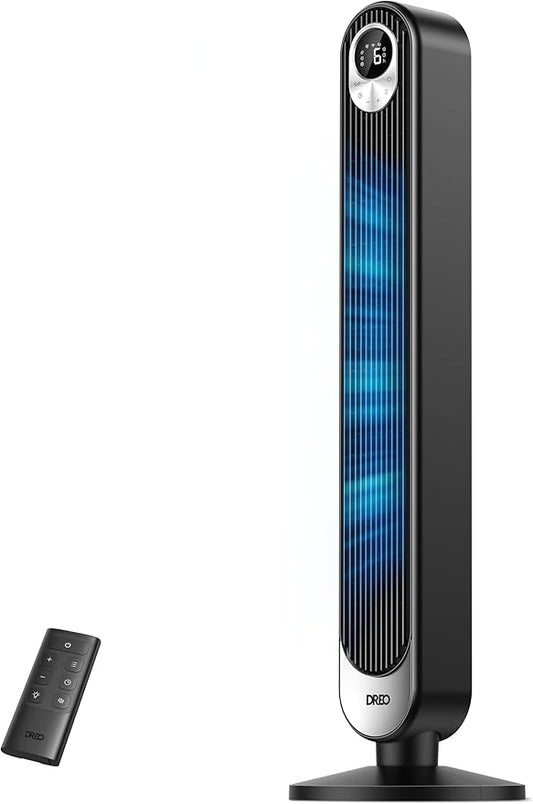 Dreo Tower Fan for Bedroom, 90° Oscillating Standing Fan, 30ft far, 28dB Quiet by DREO