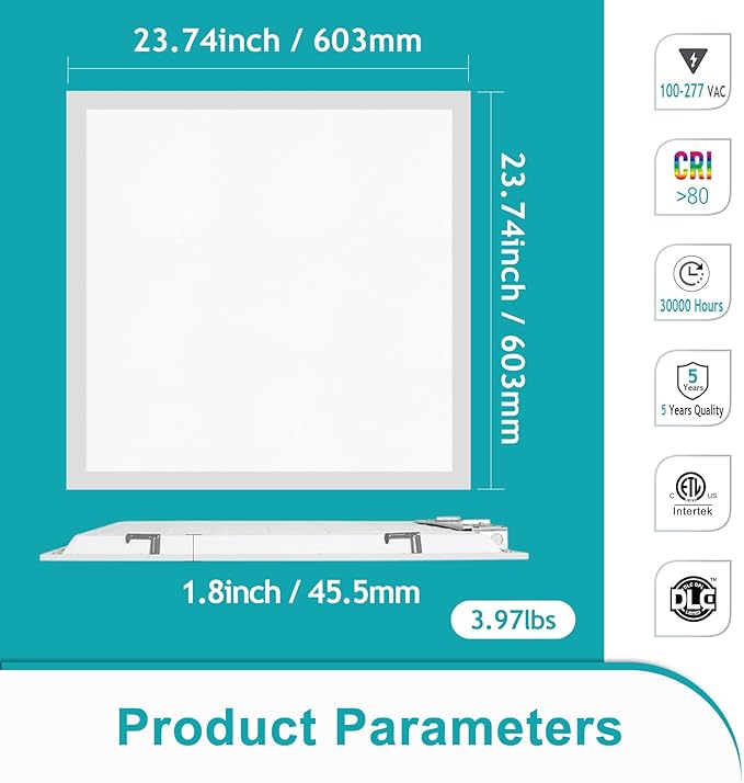VocgoUU 16-Pack 2x2 LED Flat Panel Light Drop Ceiling, 0-10V Dimmable, 3CCT - Image 7